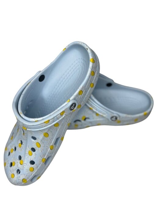 Crocs Baya Floral Clogs Men Size 13 Blue Yellow Lightweight Comfort Slip On main image 8